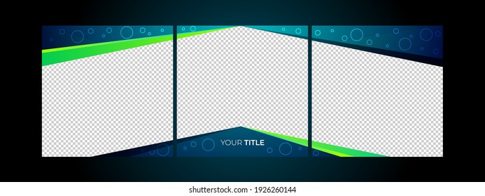Set of editable social media post. Template for commercial and business account