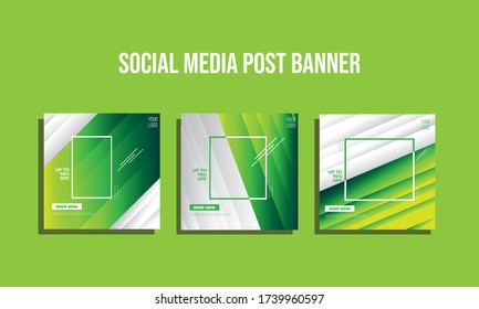 Set of Editable sport social media post template. Abstract style banner. Suitable for social media post and web internet ads.