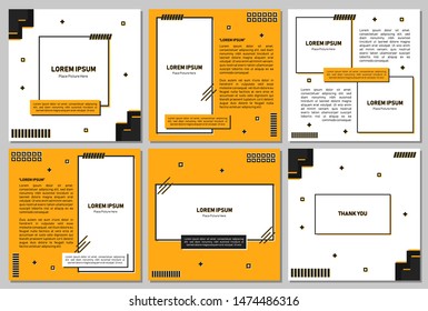 Set of editable square banner template. Editable banner for social media post and web/internet ads. Editable banner adversiter template.