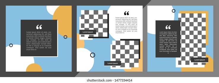 Set of editable square banner template. Editable banner for social media post and web/internet ads. Editable banner adversiter template.