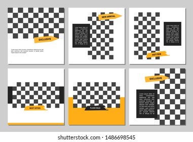 Set of editable square banner template. Editable banner for social media post and web/internet ads. Editable banner adversiter template.
