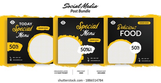 set of editable square banner template, Vector illustration with photo college, Suitable for social media post and web internet ads.