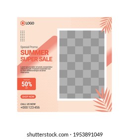 Set of Editable square banner template design for Fashion post on social media