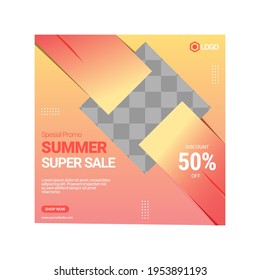 Set of Editable square banner template design for Fashion post on social media