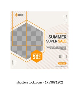 Set of Editable square banner template design for Fashion post on social media