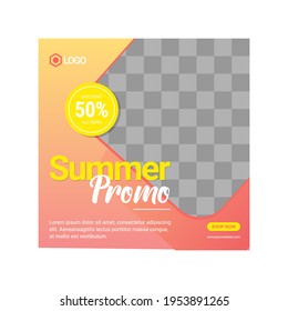 Set of Editable square banner template design for Fashion post on social media