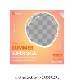 Set of Editable square banner template design for Fashion post on social media