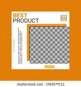 Set of Editable square banner template design for Fashion post on social media