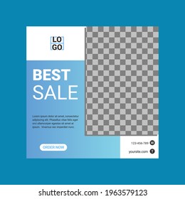 Set of Editable square banner template design for Fashion post on social media