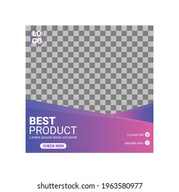 Set of Editable square banner template design for Fashion post on social media