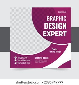 Set of Editable square banner template design , Social Media Post Design.