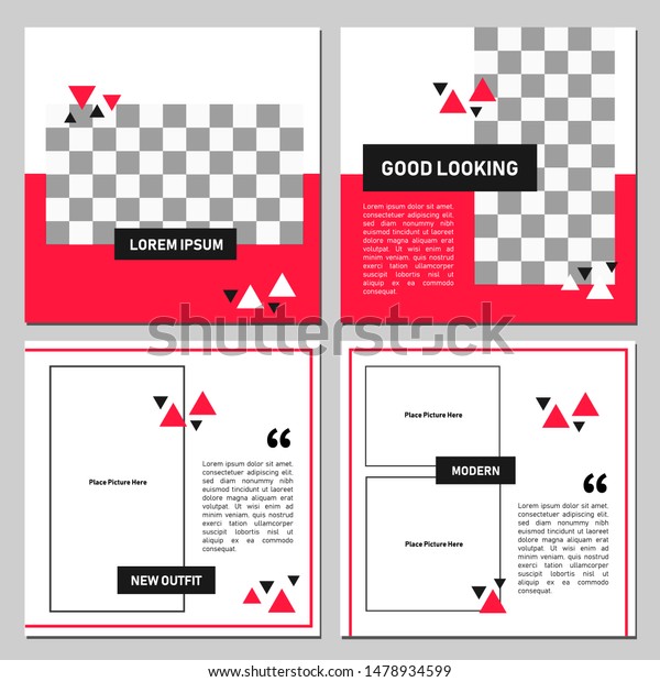 Set Editable Square Banner Template Editable Backgrounds
