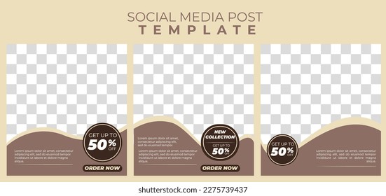 Set of Editable square template Social Media.