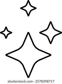 Set of editable star icons. Containing stars, dreams, dawn, gleam, light, magic and more. Vector illustration