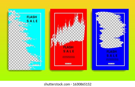 set of editable stories template design for social media