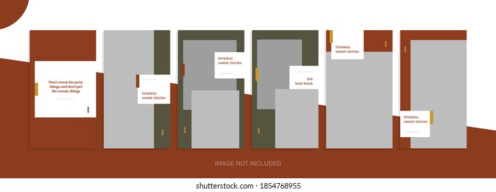 Set of editable templates for social media stories, for corporate, company, fashion store, ads, promotional, and business. With simple red and green color. (1/1)