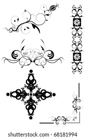 Set of editable vector design elements for your projects (individual objects).