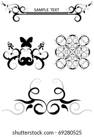 Set of editable vector design elements for your projects (individual objects).