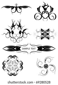 Set of editable vector design elements for your projects (individual objects).