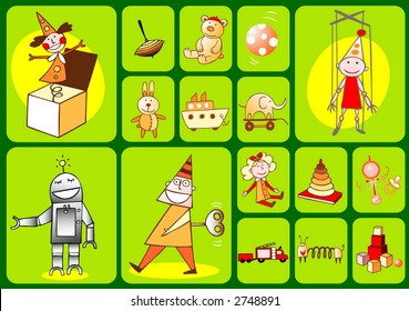 Set of editable vector icons and symbols - Toys