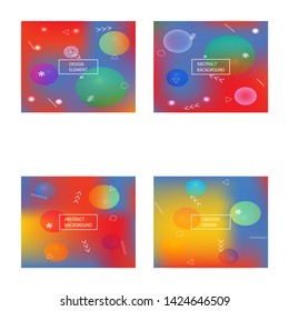 Set of editable vector illustrations. New smooth backgrounds. Professional plain mesh. Flat ground backdrops. Blue colored patterns. Original textures for your design.