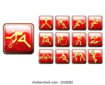 Set of editable vector signs, icons and symbols (SPORT)