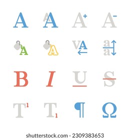 set of editing icons vector