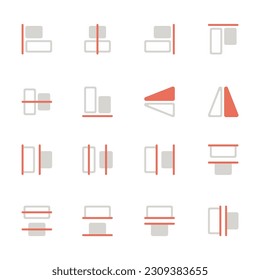 set of editing icons vector