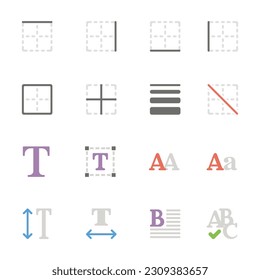 set of editing icons vector