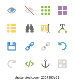 set of editing icons vector