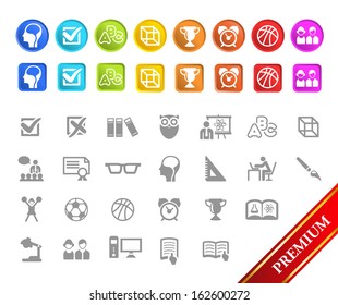 Set of Education Buttons 2. 