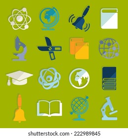 Set of education flat icons