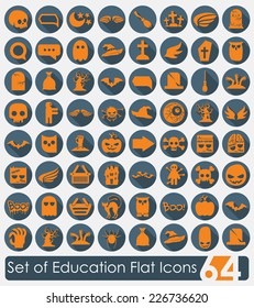 Set of education flat icons