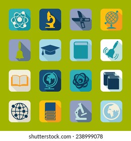 Set of education flat icons