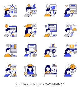 Set of Education Flat Icons