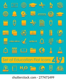 Set of education flat icons