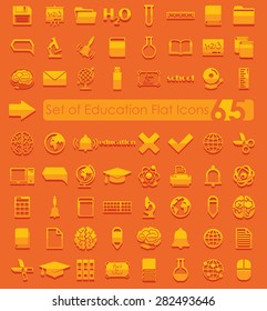 Set of education flat icons