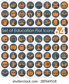 Set of education flat icons
