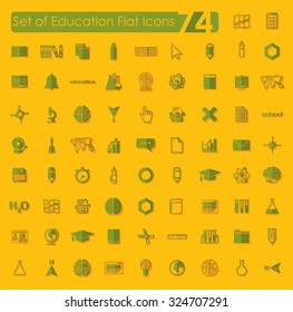 Set of education flat icons