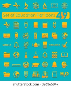 Set of education flat icons