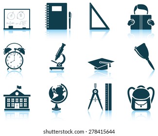 Set of education icon. EPS 10 vector illustration without transparency.