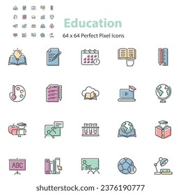 set of education icon, school, learning
