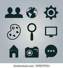 set education icons  design 