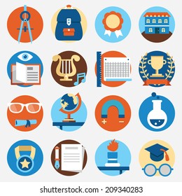 Set of education icons for design - vector icons