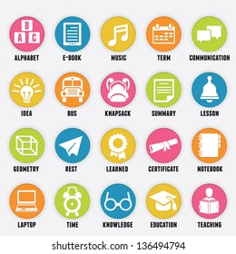 Set of education icons - part 2 - vector icons