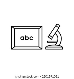 Set Education icons. Stationary outline on white background. All stationary Items. Stationaries icon vector.