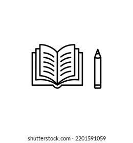 Set Education icons. Stationary outline on white background. All stationary Items. Stationaries icon vector.