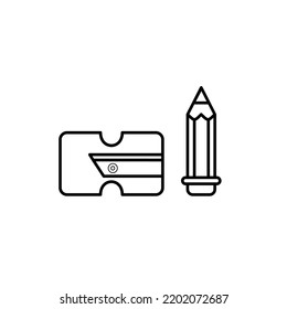 Set Education icons. Stationary outline on white background. All stationary Items. Stationaries icon vector.
