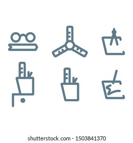 Set of Education icons vector. Flat icon illustration