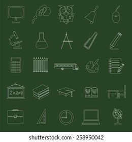 Set education icons. Vector illustration